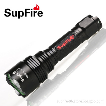 High-quality 1100lumens tactical and waterproof flashlight SupFire X8 LED rechargeable torch